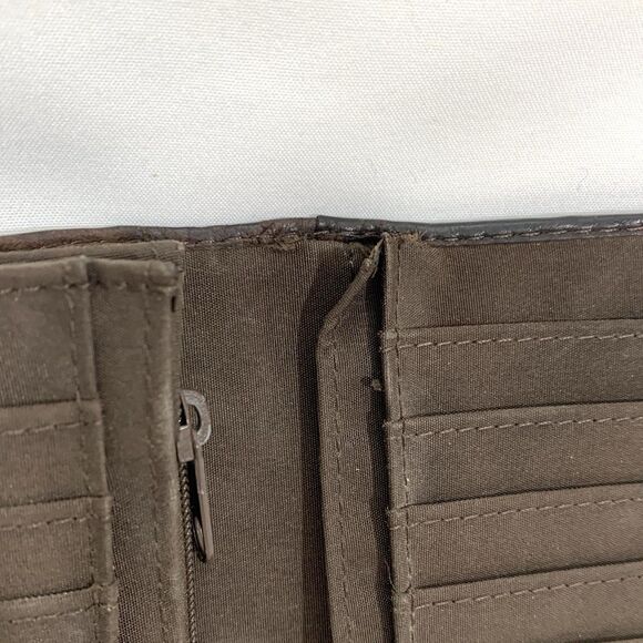 Vintage Fossil Wallet Womens Brown Genuine Leather Bi Fold Coin Purse Ladies 3x7 - Picture 11 of 13